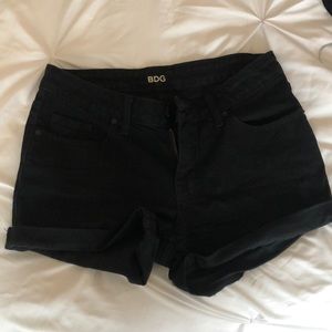 Black urban outfitter high rise shorts